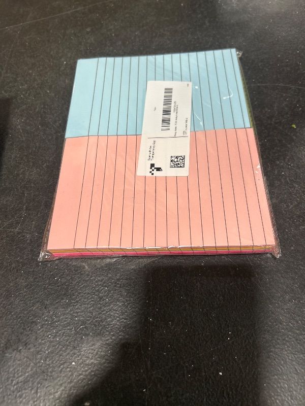 Photo 1 of Lined Sticky Notes, 8 Pads, 4x6 inches Bright Sticky Note Pads with Lines, Colorful Self-Stick Note Pads, Perfect for Office Home School Desk Accessories, 35 Sheets/pad - Vibrant Colors