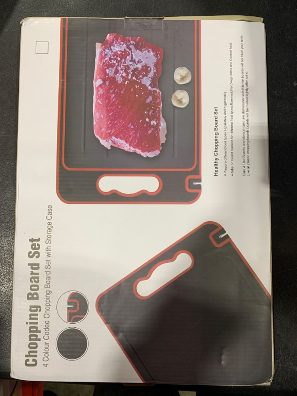 Photo 1 of Stainless Steel Cutting Board, Double Sided Chopping Board for Kitchen, Non Toxic Non Slip Cutting Board, Scratch Resistant Mesh Design, Juice Groove, 304 Stainless Steel and Wheat Straw PP,Food-Grade