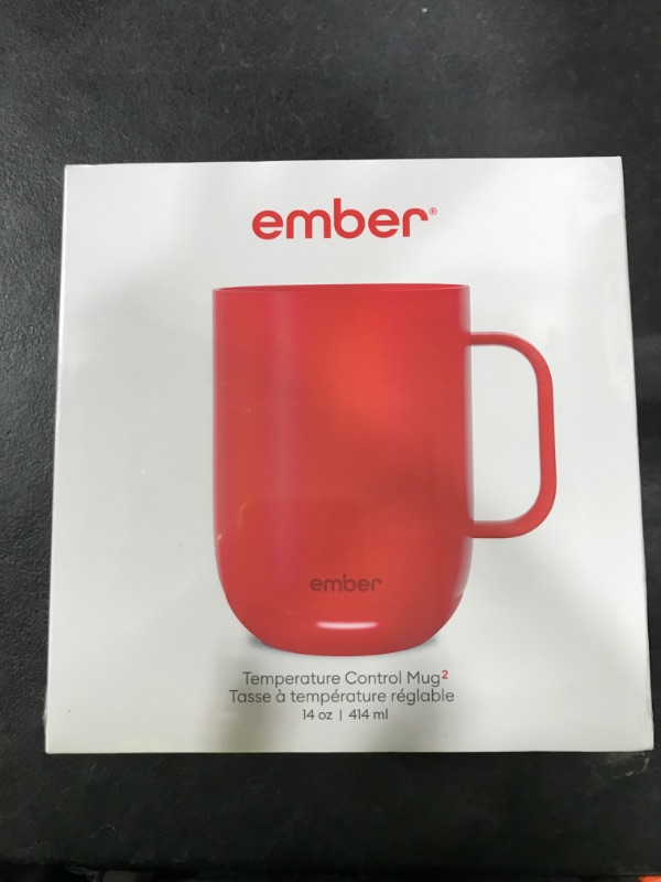 Photo 2 of Ember Temperature Control Smart Mug 2, 14 Oz, App-Controlled Heated Coffee Mug with 80 Min Battery Life and Improved Design, Red