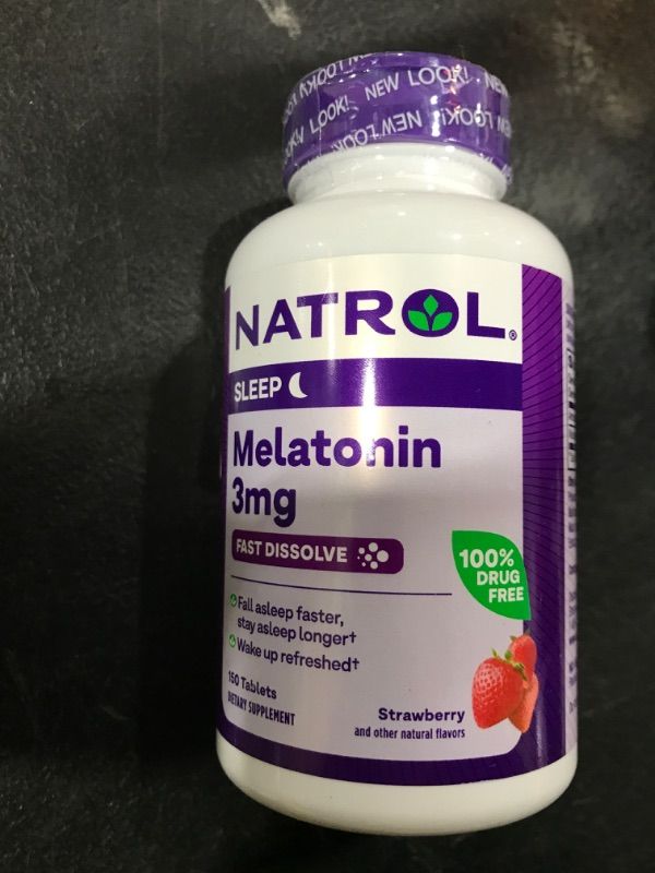 Photo 2 of Melatonin 3 mg Fast Dissolve Tablets Strawberry