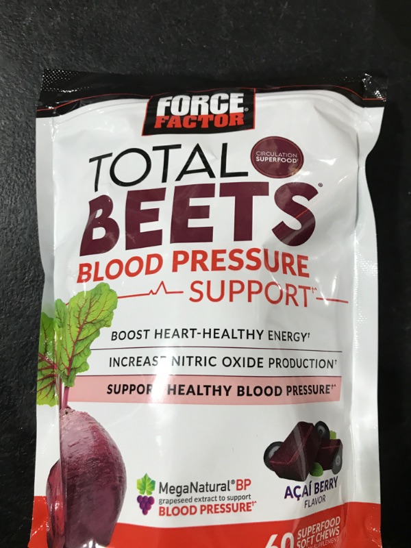 Force factor total beets blood pressure support supplements with beet