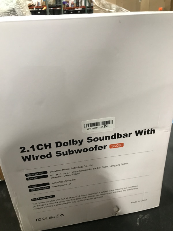 Photo 1 of Nylavee Sound Bar - 2.1ch Dolby Audio Soundbar with Subwoofer, 240W Loud Volume, Wall Mountable, 30 inch Bluetooth Sound Bar with HDMI ARC, Optical, AUX Connectivity for TV, Projector, Computer
