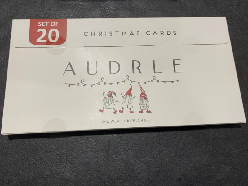 Photo 2 of AUDREE Christmas Cards With Envelopes & Matching Stickers (20 Pack 4"x6") - Assortment Boxed Holiday Cards - Perfect for Happy Holidays Cards, Xmas Cards - Thoughtful Gift Idea for Friends and Family