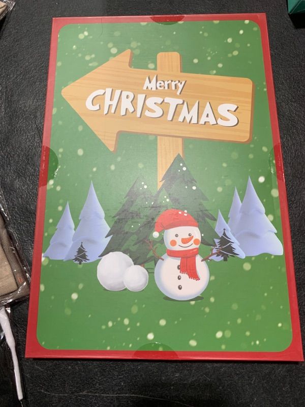 Photo 1 of 12 PCS Winter Vacation Wooden Christmas Ornaments Fun Green Decor for Hanging on Christmas Tree(B)