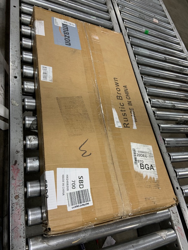 Photo 1 of Standing Desk Small Computer Desk,Small Desk for Bedroom,Corner Desk for Small Space,Small Office Desk Adjustable Desk,Mini Desk Stand Up Desk Laptop Desk,Portable Rolling Desk 31.5 Inch Brownish C