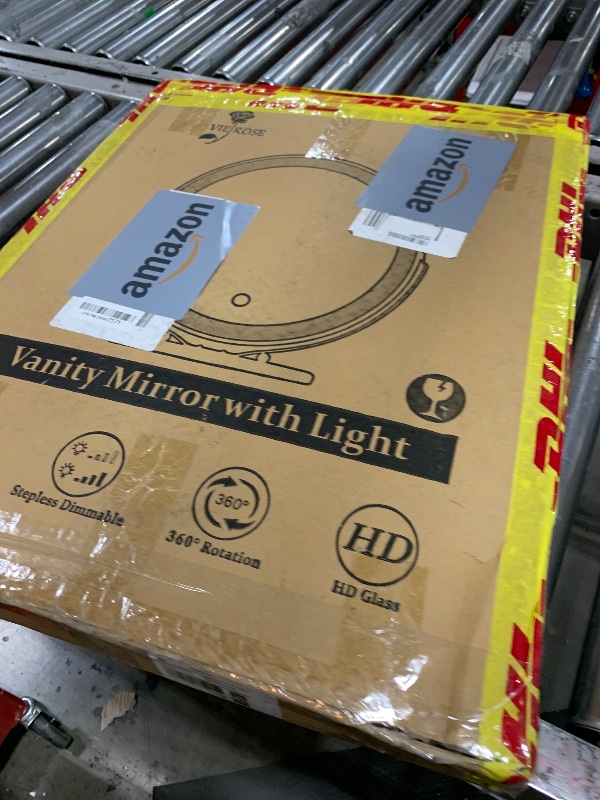 Photo 1 of ROLOVE Gold Vanity Mirror, 20 Inch Makeup Mirror with Lights, Large Lighted Vanity Mirror, Light Up Mirror with Smart Touch 3 Colors Dimmable, Tabletop