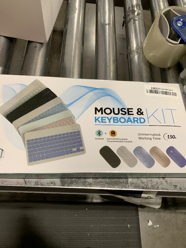 Photo 1 of Bluetooth Wireless Keyboard and Mouse Combo,Ultra-Slim Ergonomic Small Rechargeable Bluetooth Keyboard Mouse Set for Apple iPad iPhone Samsung Tablet Phone Android PC Computer Mac Smartphone(White)