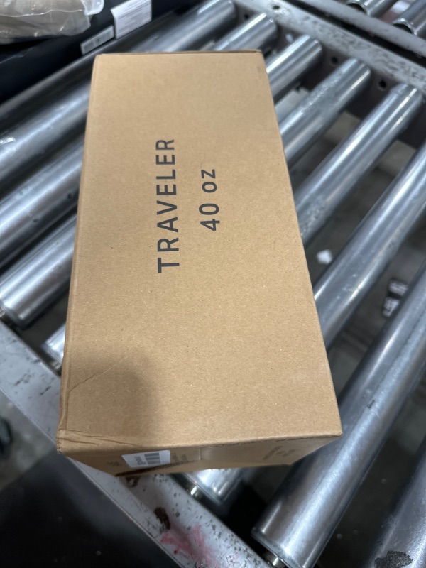 Photo 1 of HydroJug Traveler - Modern 40 oz Tumbler with Handle & Simple Flip Straw - Car Cup Holder Friendly, Leak Resistant Water Bottle-Reusable Insulated Stainless Steel & Rubber Base - Gifts for Women & Men