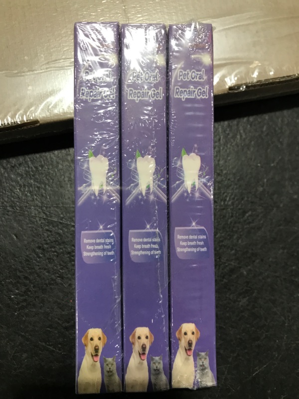 Photo 2 of 3Pcs Pet Oral Repair Gel, Pet Oral Restoration Whitening Gel, Pet Teeth Care Gel Cleaner Teeth & Fresher Breath, Without Brushing, for Dogs & Cats