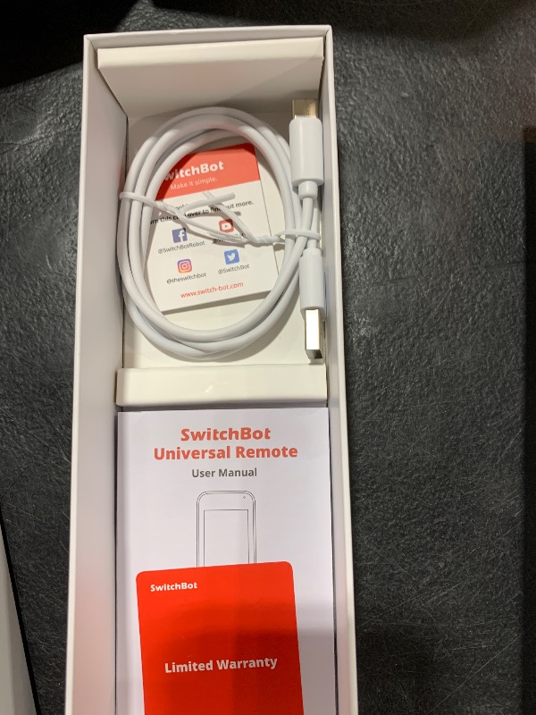 Photo 1 of SwitchBot Universal Remote Control with Hub Mini Matter Enabled, Multi-use Smart Remote with Customize App, Control 25 IR/Bluetooth Devices and 10 Scenes, Compatible with TV/AC/SwitchBot BLE Devices