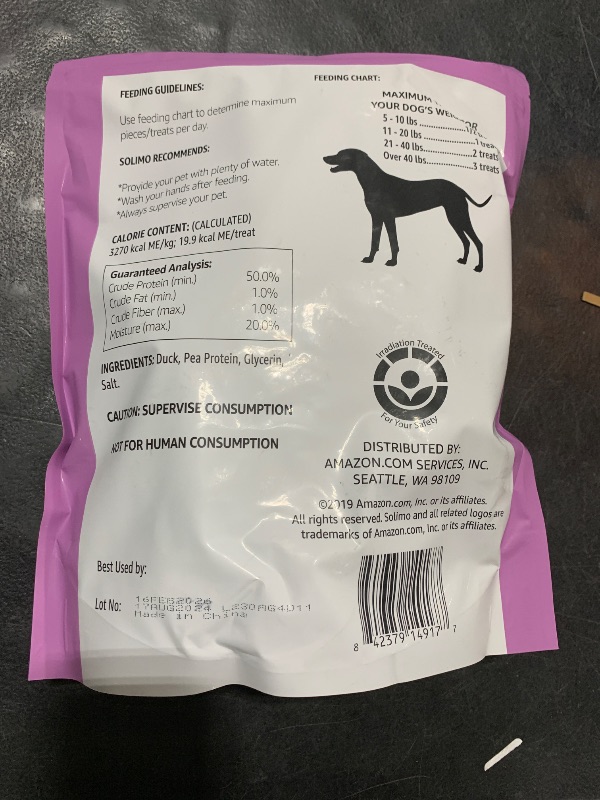 Photo 1 of Amazon Brand - Solimo Duck Jerky Dog Treats, 2 Pound (Pack of 1)