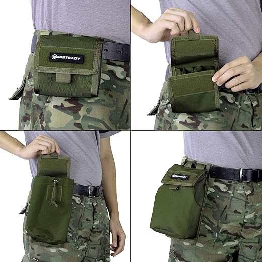 Photo 1 of 
BOOSTEADY Tactical Compact Roll-Up Pouch,Molle Magazine Dump Drop Pouch Bag   2 PCS 