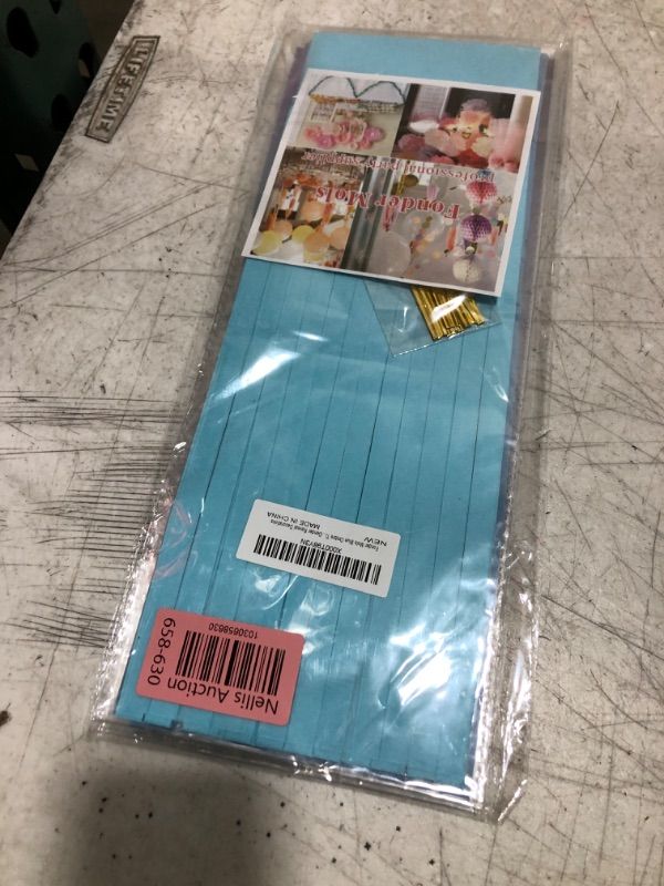 Photo 1 of Fonder Mols 25pcs Navy Blue White Tissue Paper Tassel Garland Tassel Banner for Nautical Baby Boy Shower,Boy Gender Reveal, First Nautical,Shark Birthday Party, Photobooth Backdrop Decorations A05