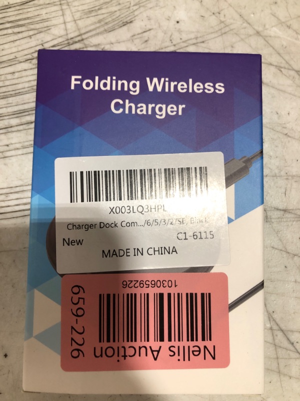 Photo 1 of Charger Dock Compatible with Apple Watch, Foldable Magnetic Wireless Charging Station Stand with USB C Cable Accessories Compatible for iWatch Series Ultra/8/7/6/5/3/2/SE, Black