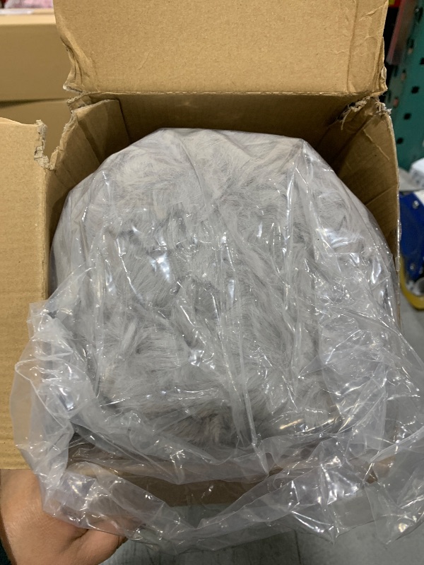 Photo 1 of EVERGRACE Ultra Soft Luxury Fluffy Ridgeline Faux Rabbit Fur Throw Blanket, Thick Warm Bubble Throw for Bed, Cozy Plush Reversible Blankets for Couch, Chair, Sofa, Taupe, 50x60 Inches, 870 GSM