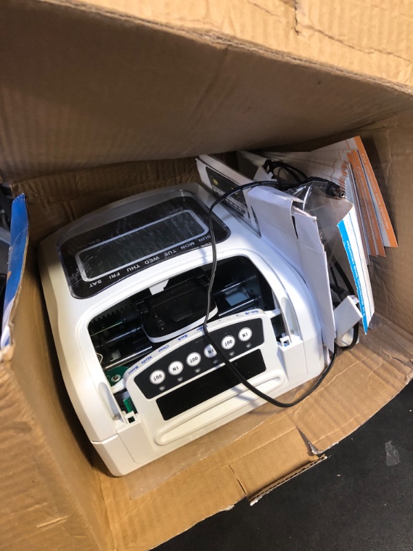 Photo 1 of Employee Time Clocks for Small Business, Auto-Align Time Clock Punch Machine with 50-Piece Time Cards, Two Security Keys, and One Ink Ribbon Cartridge