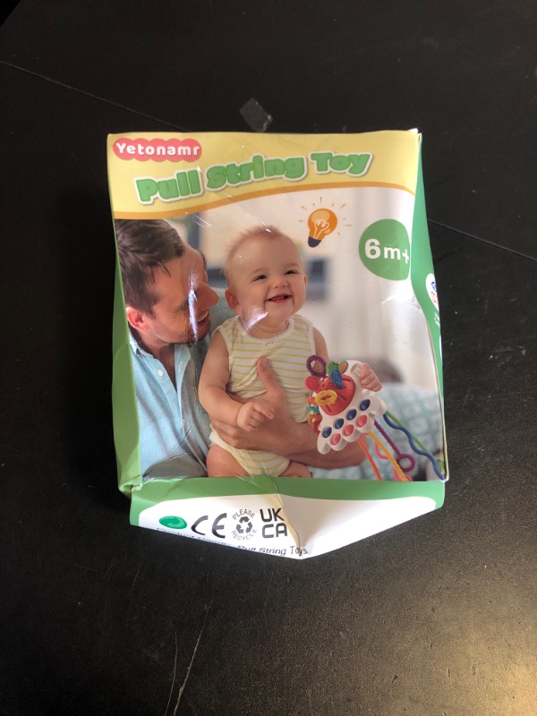 Photo 1 of Yetonamr Baby Sensory Montessori Toys for 6-12-18 Months, Pull String Silicone Teething Toy, Stocking Stuffers Birthday Gift Travel Toy for 1 2 Year Old Boy Girl Infant Toddlers 8 9 10 Months Old