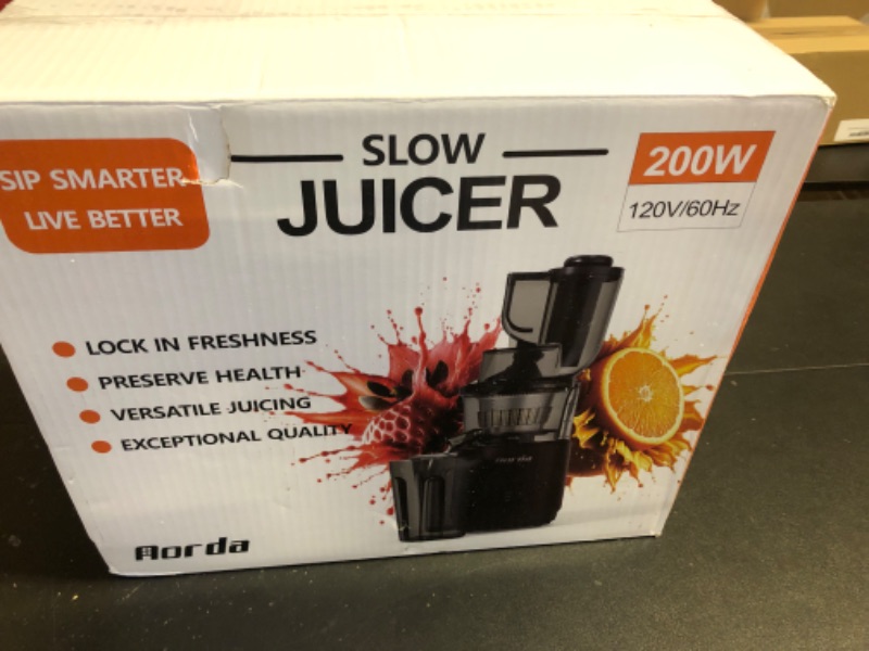 Photo 1 of Cold Press Slow Masticating Juicer: Powerful Cold Pressed Juicer Machines Easy To Clean For Vegetable and Fruit, Grey