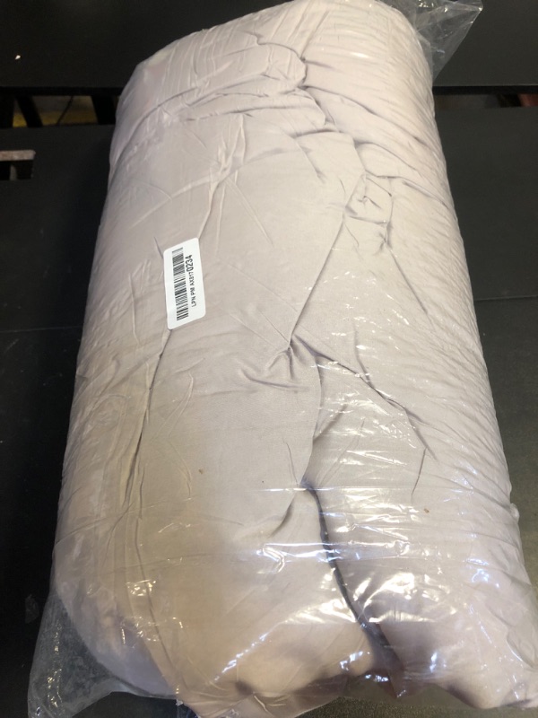 Photo 1 of Andency Linen Grey Comforter Set Queen, Lightweight Fluffy Bedding Comforter Sets for Queen Bed, 3 Pieces Tufted Farmhouse Shabby Chic Bed Set for All Seasons (1 Comforter 90x90In, 2 Pillowcases)