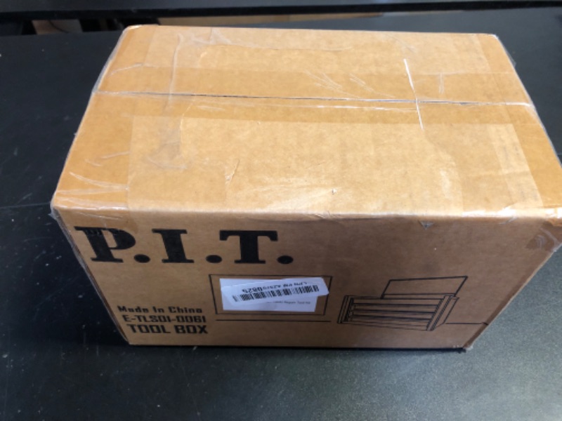 Photo 1 of P.I.T. Portable 3 Drawer Steel Tool Box with 61-Pieces Mechanics Tool Set,Magnetic Locking, Red Hand Carry Tool Cases for Hand Tools Repair Tool Kit