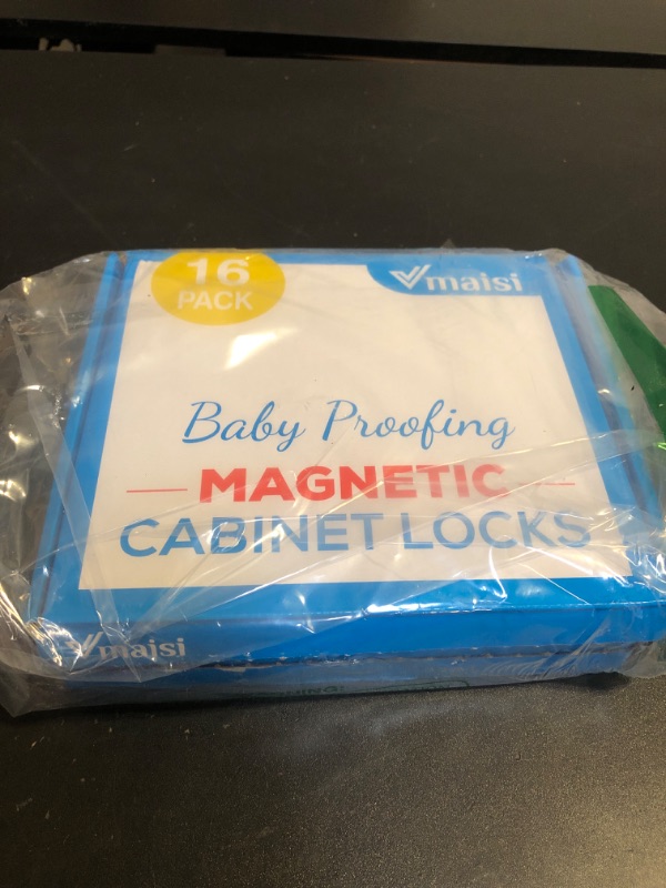 Photo 2 of 16 Pack Child Safety Magnetic Cabinet Locks - Vmaisi Children Proof Cupboard Baby Locks Latches - Adhesive for Cabinets & Drawers and Screws Fixed for Durable Protection