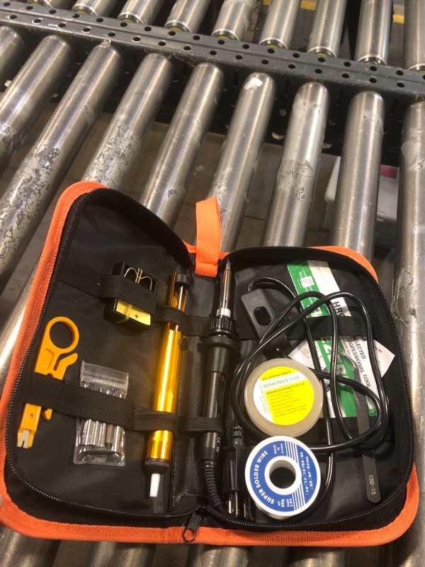 Photo 1 of Soldering Iron Kit 80W LCD Adjustable Temperature 180-520? Solder Kit Electronics 13 in 1 Welding Tools with ON/OFF Switch, Solder Wire, Flux, 5 Soldering Tips, Desoldering Pump, Stand, Tweezers