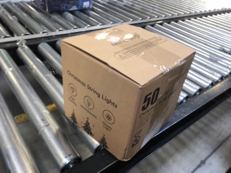 Photo 1 of C7 Multicolor Christmas String Light Set - 50ft Vintage Christmas Tree Lights, Outdoor Roofline String Lights with 50 Bulbs for Patio Garden Holiday Indoor Wedding Home Decorating, Green Wire