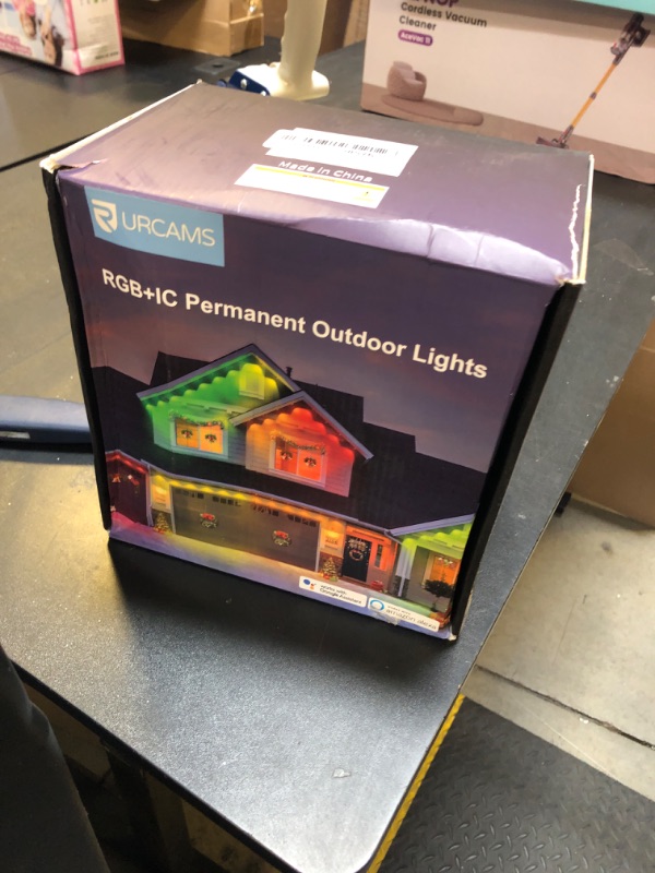 Photo 3 of URCAMS Permanent Outdoor Lights,120ft Smart RGB+IC Outside Lights with 80 LEDs, IP65 Waterproof Eaves Lights for Christmas All Holiday Decorations, Work with Alexa, Google