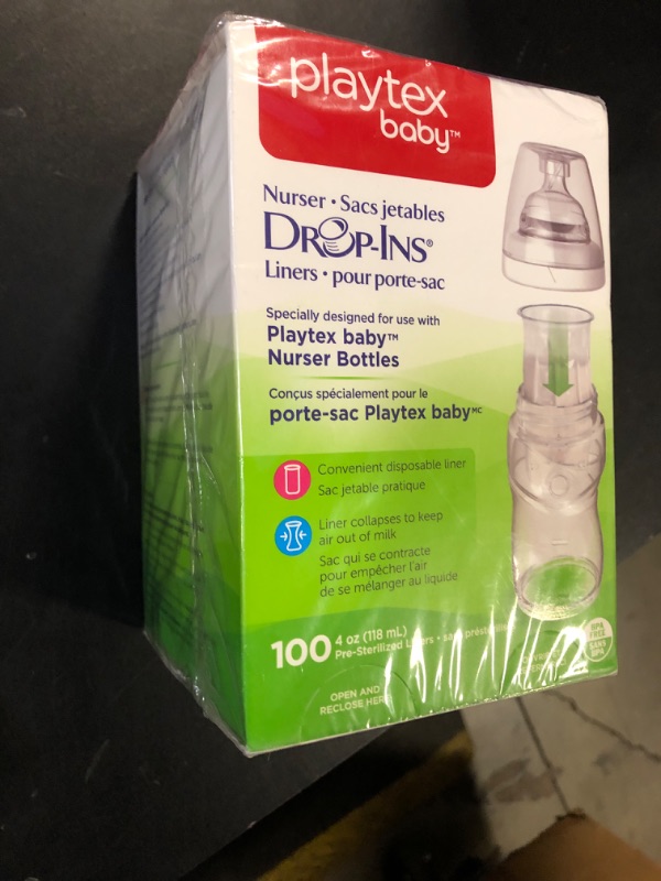 Photo 1 of Playtex Baby Drop-Ins Nurser Bottles Liners Clear 4Oz
