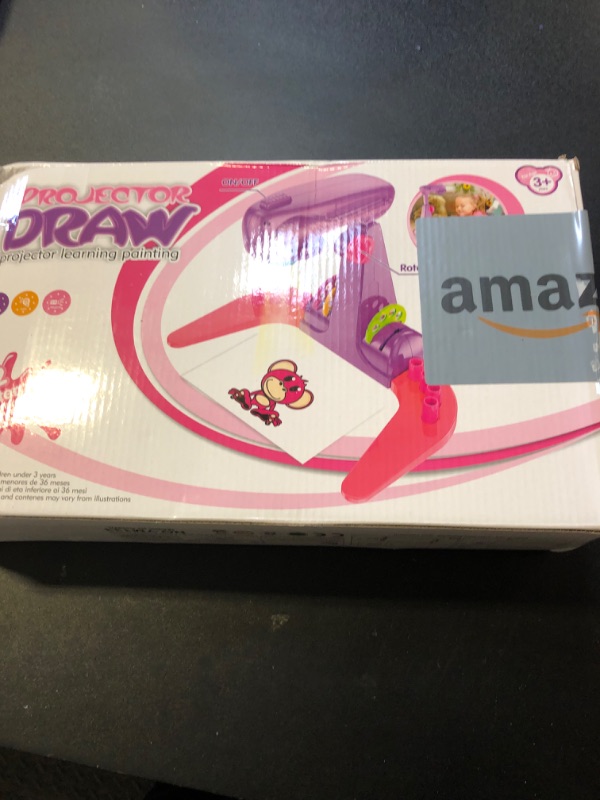 Photo 1 of Kids Projection Drawing Toy,Smart Kids Projection Drawing Sketcher with 32 Cartoon Patters,Adjustable Art Sketcher Projector with 12-Color Watercolor Pens,8-Color Erasable Pens,Pink