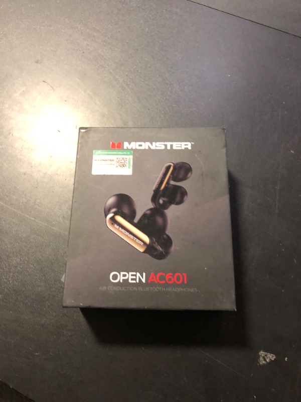 Photo 1 of Monster Wireless Earbuds Open AC601, Comfort Clip-On Bluetooth Earbuds Type-C Charging, Bluetooth 5.4 Open Earbuds Pure Sound with ENC, IPX5 Waterproof, Touch Control Wireless Headphones (Black)