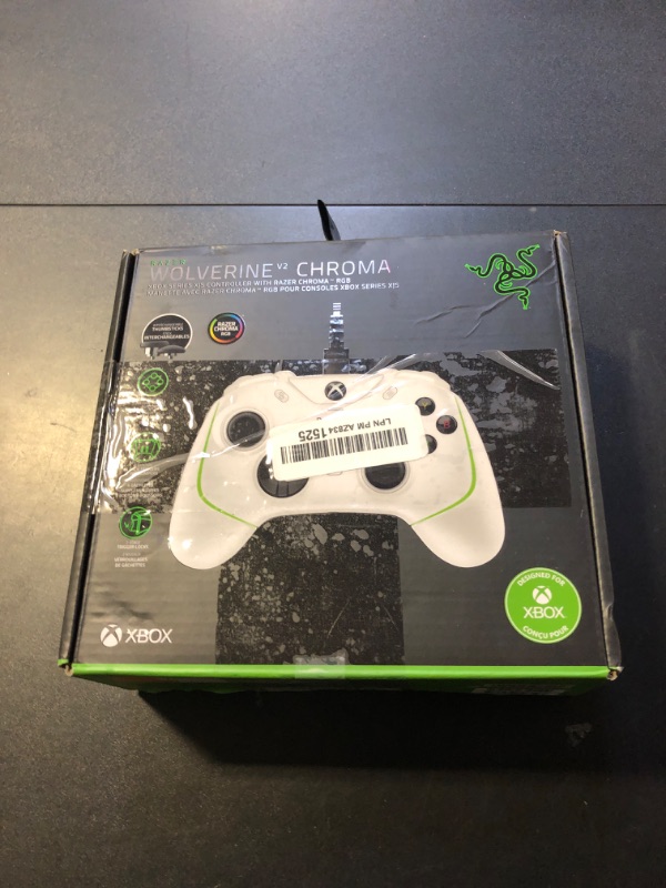 Photo 2 of Razer Wolverine V2 Chroma Wired Gaming Pro Controller for Xbox Series X|S, Xbox One, PC: RGB Lighting - Remappable Buttons & Triggers - Mecha-Tactile Buttons & D-Pad - Trigger Stop-Switches - White