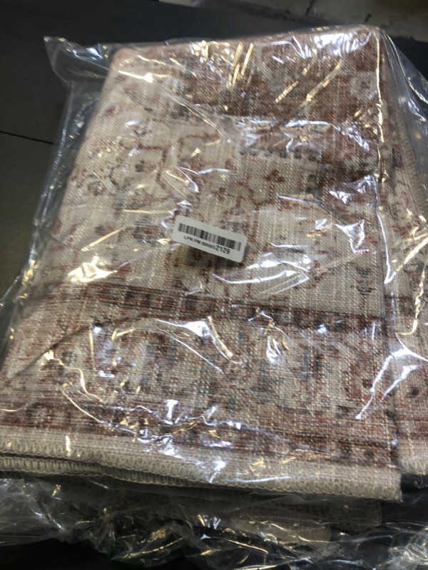 Photo 1 of BILEEHOME 4x6 Boho Neutral Living Room Rug Washable Vintage Rustic Modern Farmhouse Style Easy to Clean Stain Resistant Area Rugs for Dining Room,Light Tan Brown and Beige