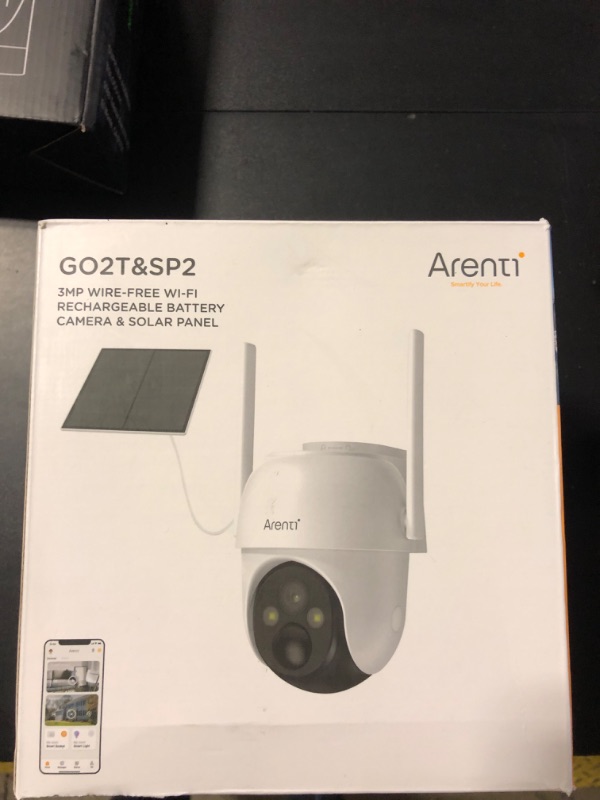 Photo 2 of ARENTI Solar Security Cameras Wireless Outdoor, 2K Outside Cameras for Home Security, 360°Battery Powered WiFi Surveillance Cam, Color Night Vision,Spotlight&Siren,2-Way Talk(2.4G Only)