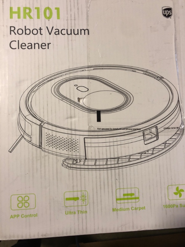 Photo 1 of Robot Vacuum and Mop Combo, 3 in 1 Mopping Robotic Vacuum with Schedule, App/Bluetooth/Voice, Max Suction 1600Pa, Self-Charging Robot Vacuum Cleaner, Slim, Ideal for Pet Hair, Hard Floor, Carpet