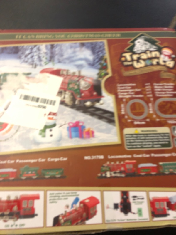 Photo 1 of HCFJEH Train Set for Kids Ages 4-8,Remote Control Train with Smokes,Lights and Sound,Christmas Train Sets for Around Under The Tree,Model Electric Train Set Gift for 3 4 5 6 7 8+ Years Old Boys Girls