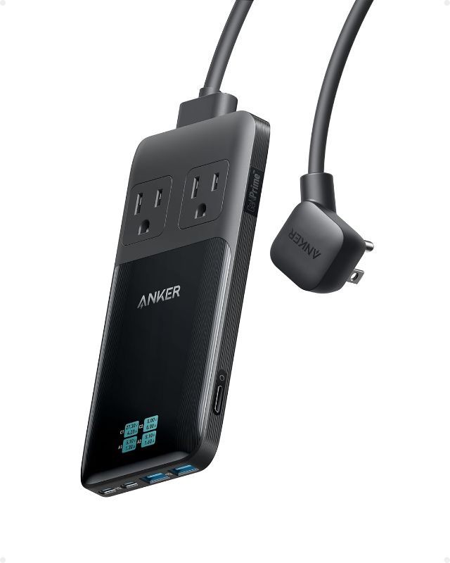 Photo 1 of Anker Prime 6-in-1 USB C Charging Station, 140W Compact Power Strip for Work and Travel, 5 ft Detachable Extension Cord with 6 Ports, for iPhone 15/15 Plus/15 Pro/15 Pro Max(Non-Battery, Non-Wireless)