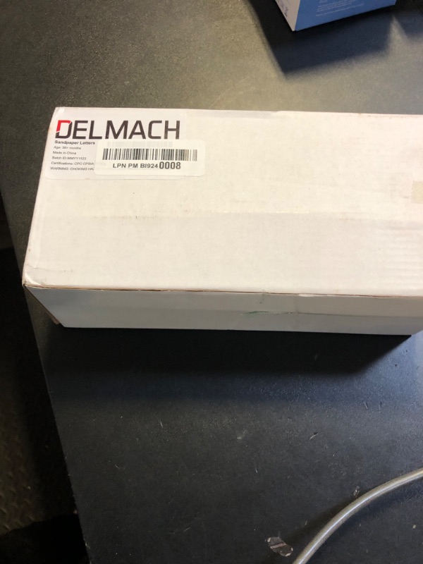 Photo 1 of Delmach Montessori Sandpaper Letters | Lowercase and Uppercase | PP Wood Tiles | Vowel Consonant Color Coded | Includes Storage Box