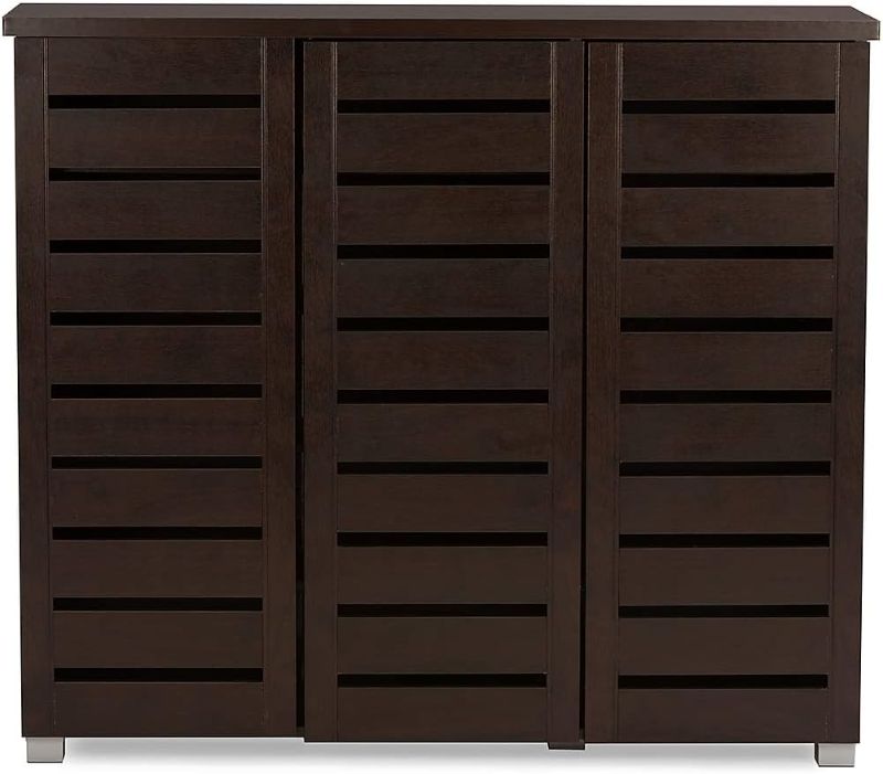 Photo 1 of BAXTON STUDIO SHOES CABINET WITH 3 DOORS (WENGE 7324)