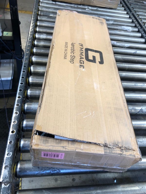 Photo 1 of GYMMAGE Aerobic Exercise Step, Adjustable Aerobic Stepper for Exercise, Workout Step Platform for Step Up, 26.5" Step Deck with 4” 6” 8” Adjustable Height Risers, Women Home Gym Cardio Fitness