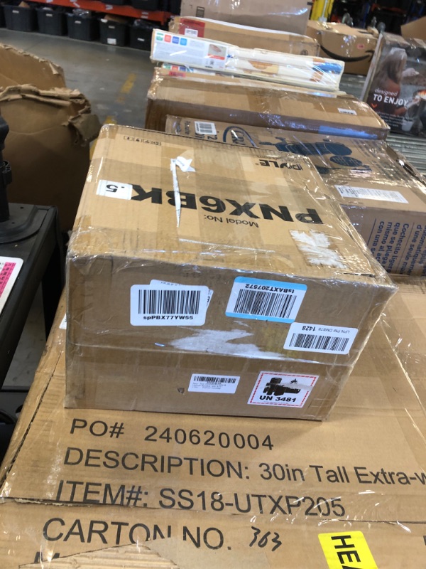 Photo 1 of Pyle Wireless Portable Bluetooth Speaker, with Built in Rechargeable Battery, Wireless Microphone, Clear Surround Sound, 220 Watt Waterproof Speaker for Indoor and Outdoor Activities