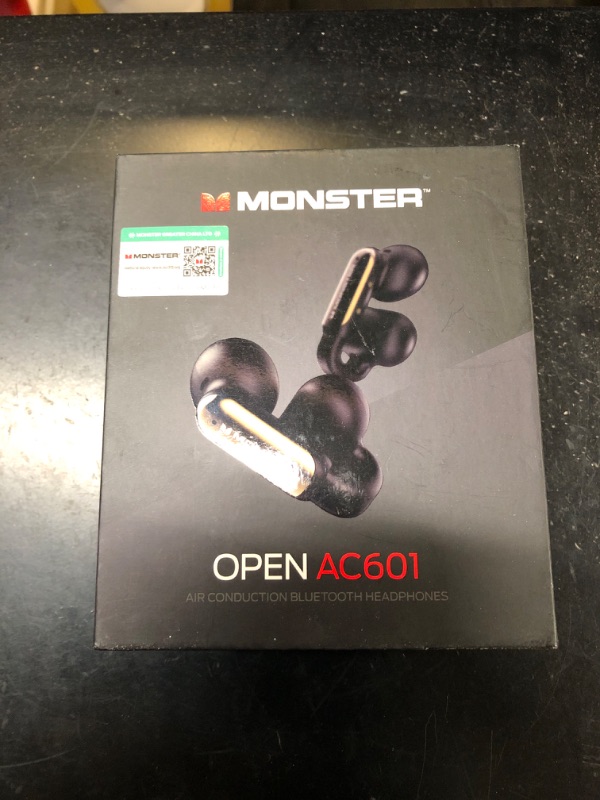 Photo 1 of Monster Open AC601 Bluetooth Earbuds - Comfortable Clip-On Wireless Earbuds with Bluetooth 5.4, 32H Playtime Earbuds with ENC Clear Talk, IPX5 Waterproof & Touch Control for Any Occasion (Black)