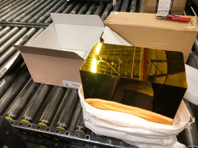 Photo 1 of UNIQOOO Metallic Gold Mirror Acrylic Wedding Card Box with Slot, Large 10x10x5.5 inch Blank No Print | Thick DIY Wedding Receptions Wishing Well Money Box, Graduation, Birthday, Memory Box