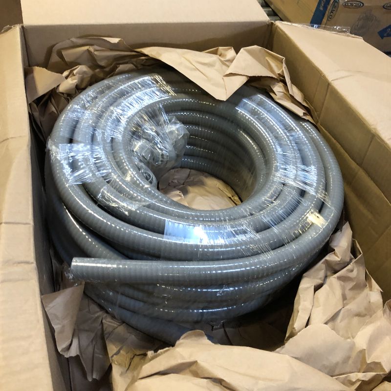 Photo 2 of 1 inch 100 Ft Electrical Conduit Kit,with 5 Straight and 3 Angle Fittings Included,Flexible Non Metallic Liquid Tight Electrical Conduit(1" Dia, 100 Feet)