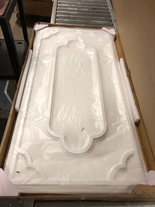 Photo 1 of Art3d 12-Pack Drop Ceiling Tiles 2x4 Ft, Decorative PVC Ceiling Covering Panels 24x48 Inch for Basement Bathroom Kitchen, Cover 96 Sq.Ft, White