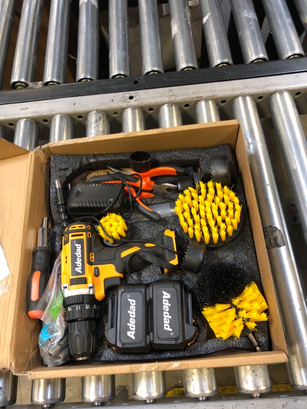 Photo 2 of 20V Cordless Drill Set Electric Power Drill Kit with 2 Batteries and Charger,300 in-lbs Torque, 3/8 Inch Keyless Chuck, 23+1 Position,2 Variable Speed, LED Light and 48pcs Accessories