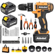 Photo 1 of 20V Cordless Drill Set Electric Power Drill Kit with 2 Batteries and Charger,300 in-lbs Torque, 3/8 Inch Keyless Chuck, 23+1 Position,2 Variable Speed, LED Light and 48pcs Accessories