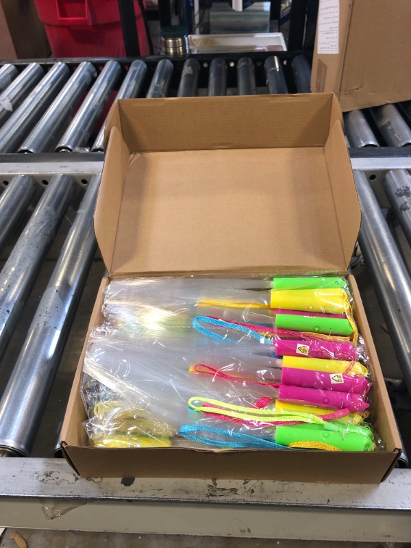 Photo 1 of Lewtemi 60 Pack Fiber Optic Wand Glow Wand LED Light Up Wand Bulk with 3 Flashing Models Flashing Sticks with Included Batteries for Birthday Party Favor Wedding Halloween Christmas (Novel Colors)