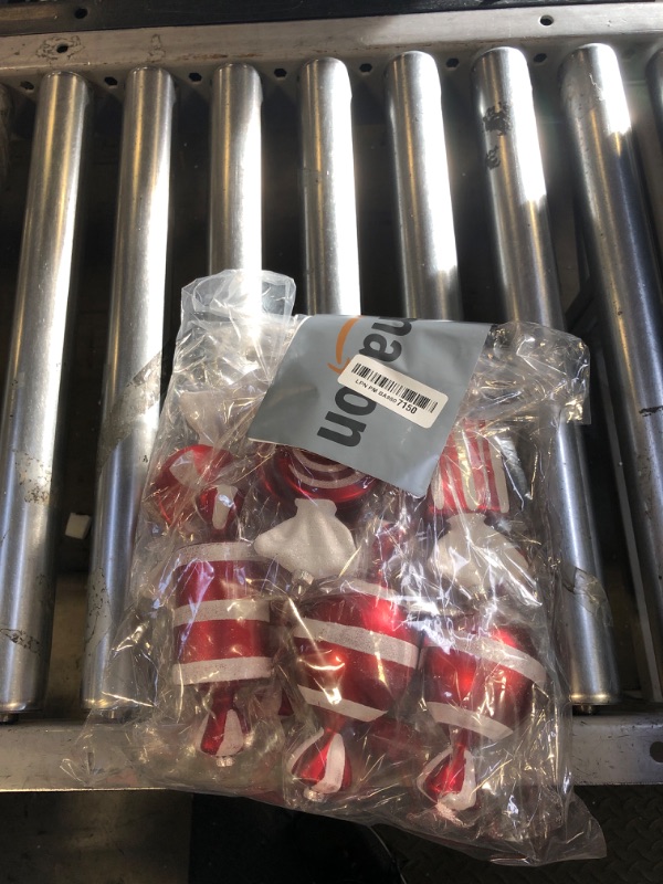 Photo 1 of Christmas Candy Ornaments Red White Hanging Candy Cane Ornaments Peppermint Christmas Tree Decoration DIY Christmas Lollipop Plastic Ornament for Holiday Xmas Tree Wedding Party Decor (12 Pcs)