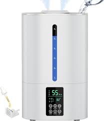 Photo 1 of 6L Humidifiers for Bedroom Large Room Home, Cool and Warm Humidifiers for Baby and Plants Mist Top Fill Desk Humidifiers Essential Oil Diffuser, Quiet with Adjustable Mist,360°Nozzle-White